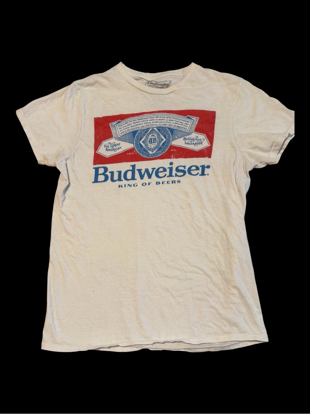 Budweiser White Short Sleeve Tee